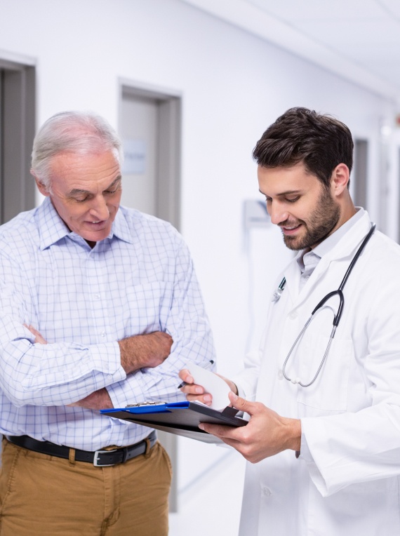 Doctor and patient discussing