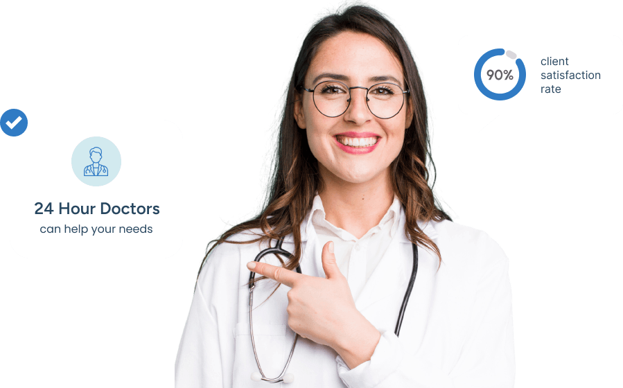 Doctor smiling and holding out hand